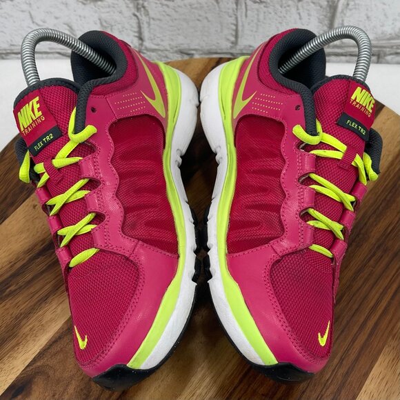 Nike Training Flex TR2 Womens 8 Pink Green Running Sneakers 511332-632 - Picture 10 of 14